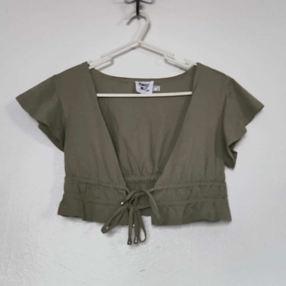Jamison Reid Crop Top in Khaki Size 0 - Picture 6 of 8